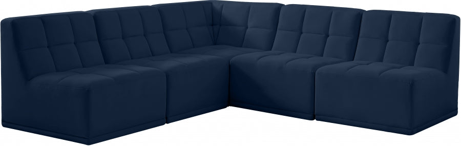 Sectionnel modulaire en velours Relax