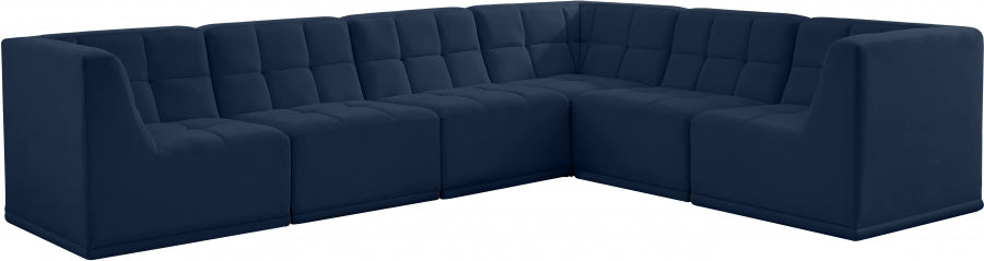 Sectionnel modulaire en velours Relax