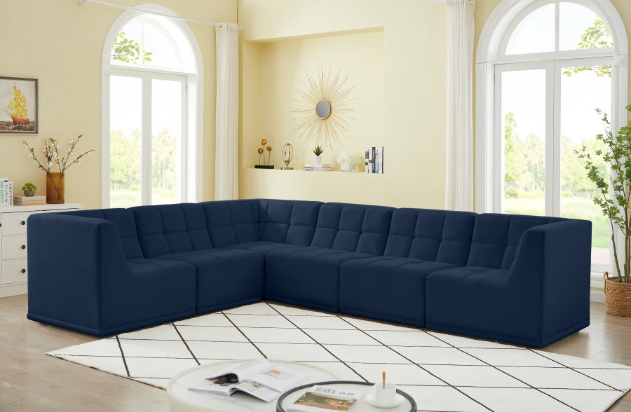 Sectionnel modulaire en velours Relax