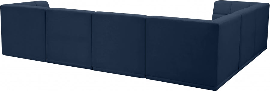 Sectionnel modulaire en velours Relax