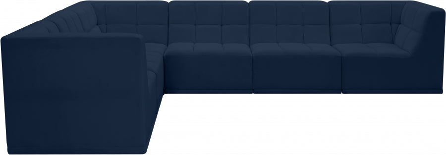 Sectionnel modulaire en velours Relax
