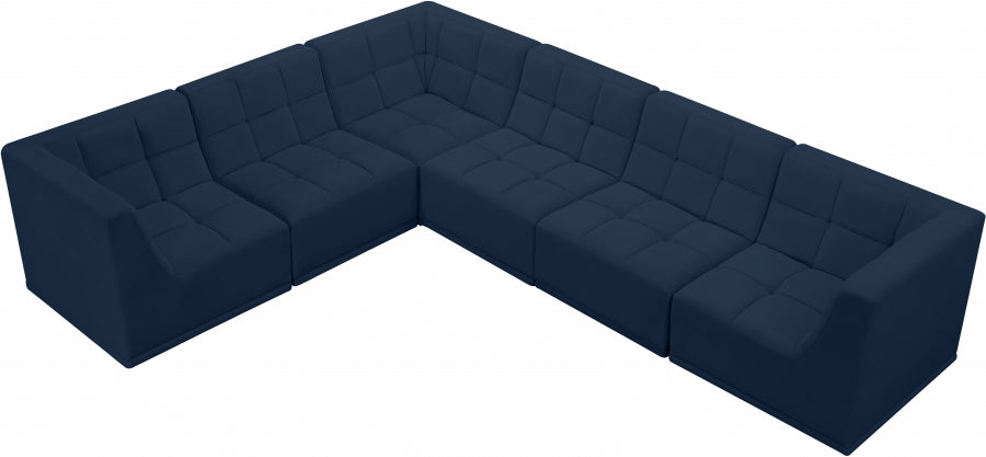 Sectionnel modulaire en velours Relax