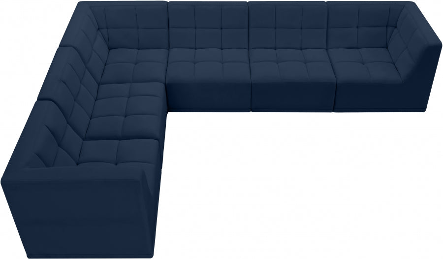 Sectionnel modulaire en velours Relax