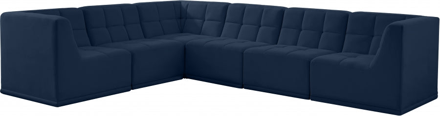 Sectionnel modulaire en velours Relax