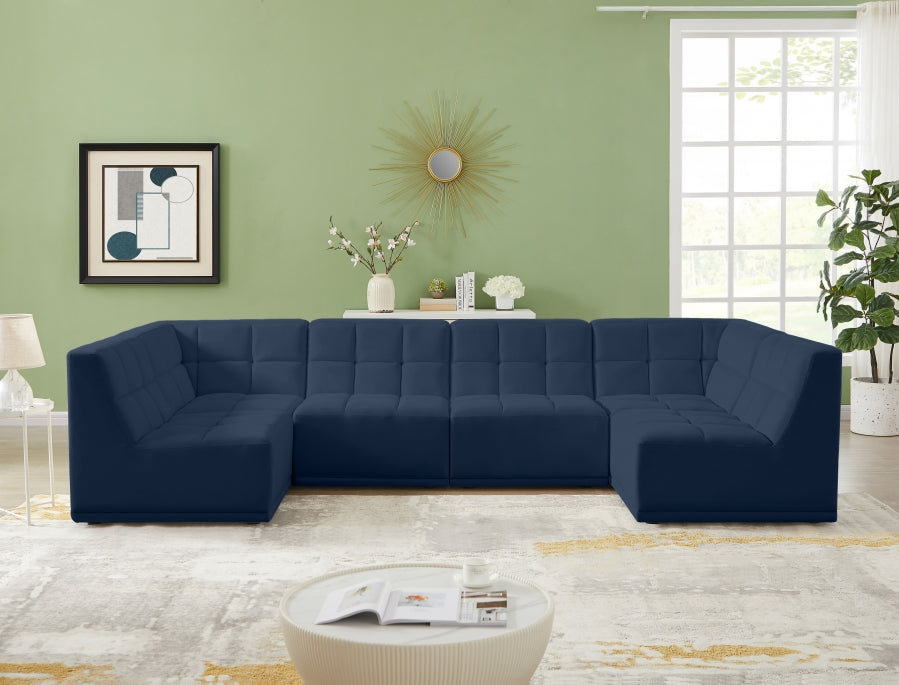 Sectionnel modulaire en velours Relax