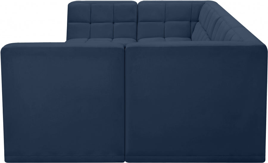 Sectionnel modulaire en velours Relax