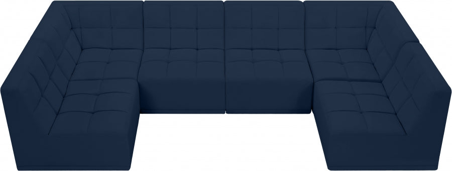 Sectionnel modulaire en velours Relax