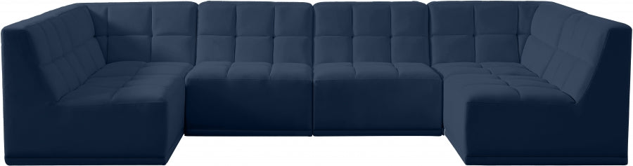 Sectionnel modulaire en velours Relax