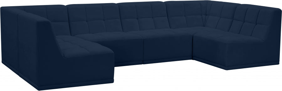 Sectionnel modulaire en velours Relax