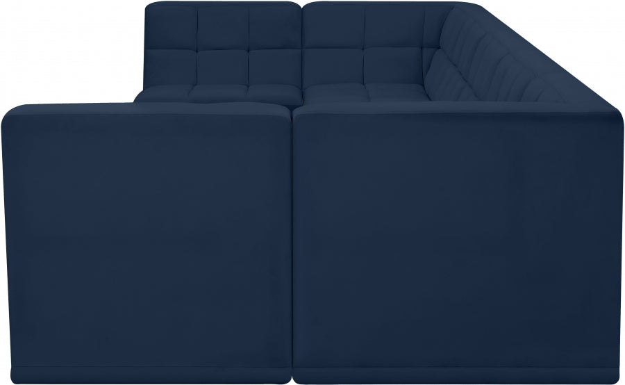 Sectionnel modulaire en velours Relax