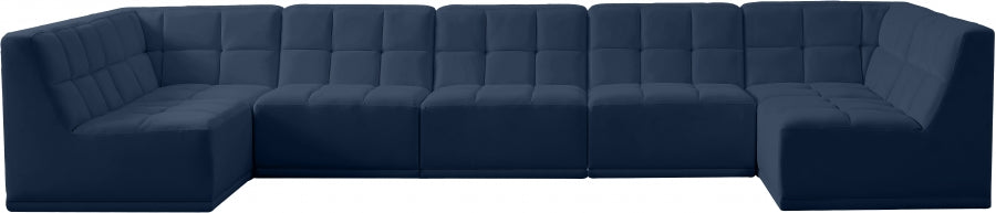 Sectionnel modulaire en velours Relax