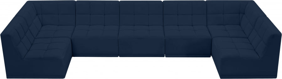 Sectionnel modulaire en velours Relax