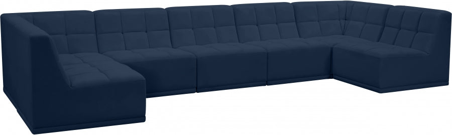 Sectionnel modulaire en velours Relax