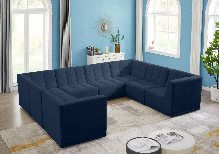 Sectionnel modulaire en velours Relax