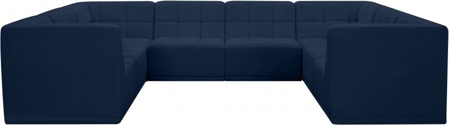 Sectionnel modulaire en velours Relax