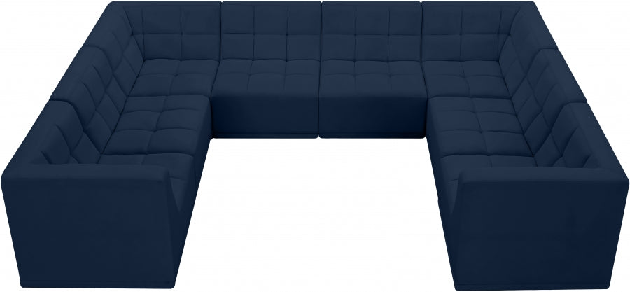 Sectionnel modulaire en velours Relax
