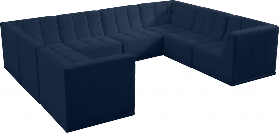 Sectionnel modulaire en velours Relax
