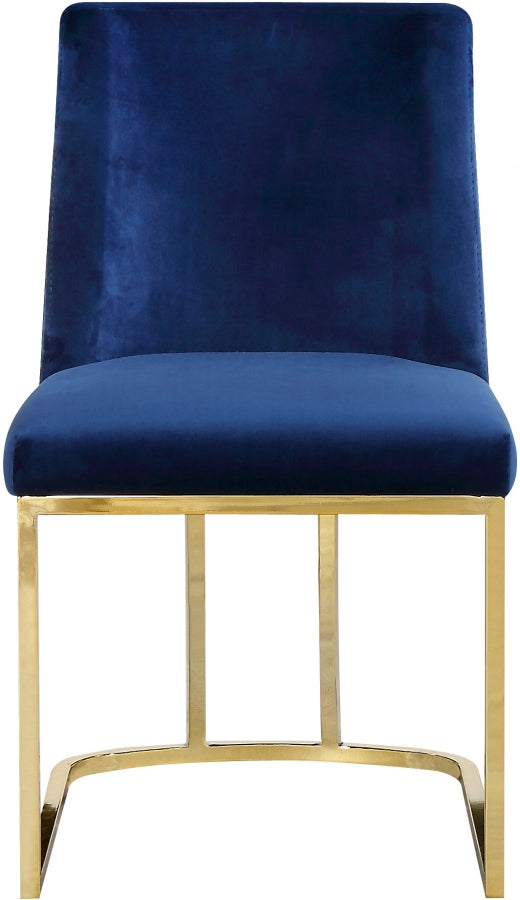 Chaise de salle à manger en velours Heidi