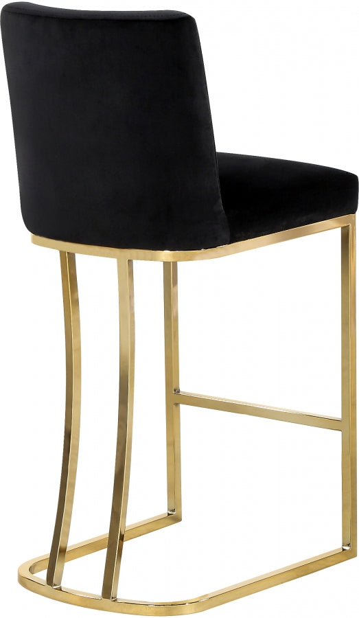 Tabouret de comptoir en velours Heidi