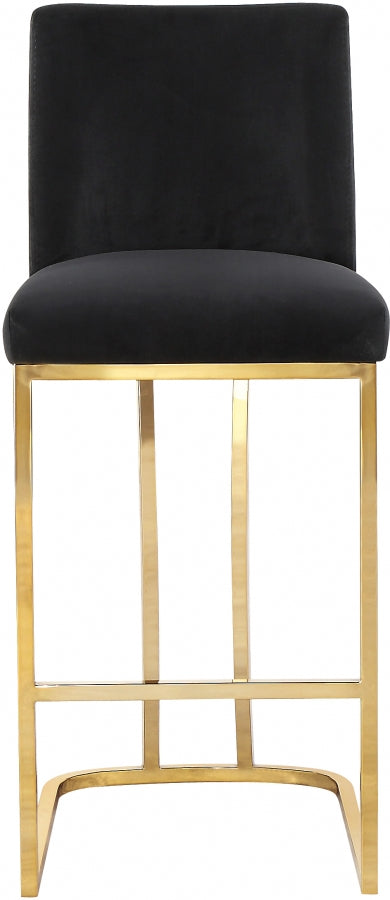 Tabouret de comptoir en velours Heidi