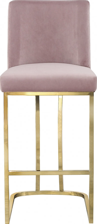 Tabouret de comptoir en velours Heidi