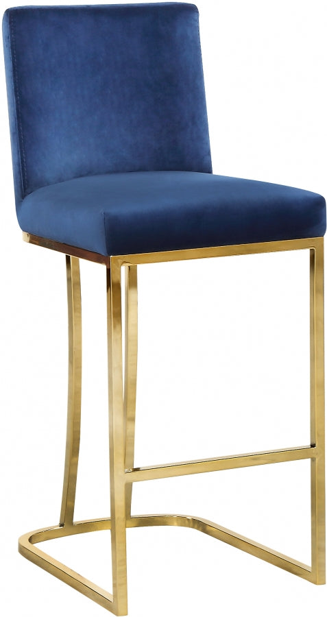 Tabouret de comptoir en velours Heidi