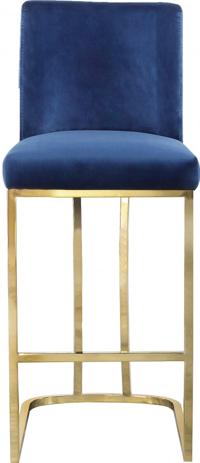 Tabouret de comptoir en velours Heidi