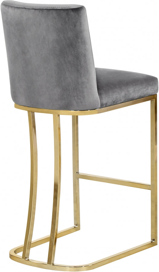 Tabouret de comptoir en velours Heidi