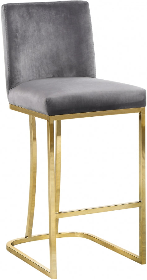 Tabouret de comptoir en velours Heidi