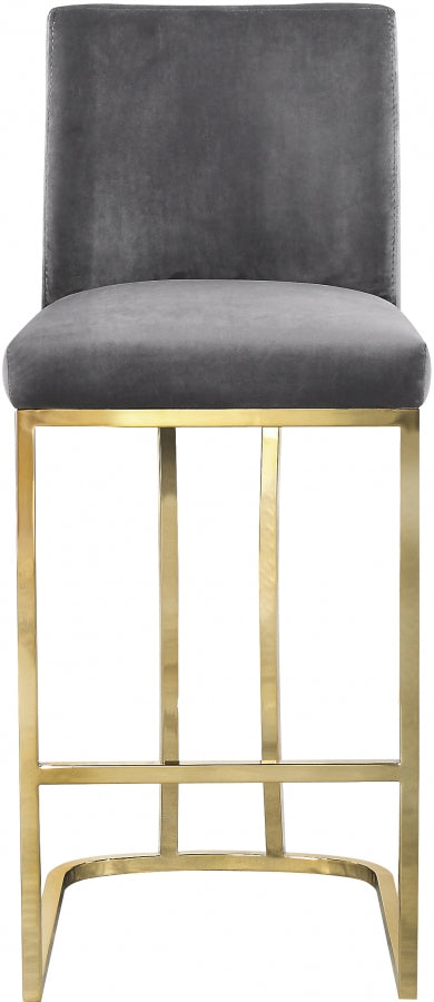 Tabouret de comptoir en velours Heidi