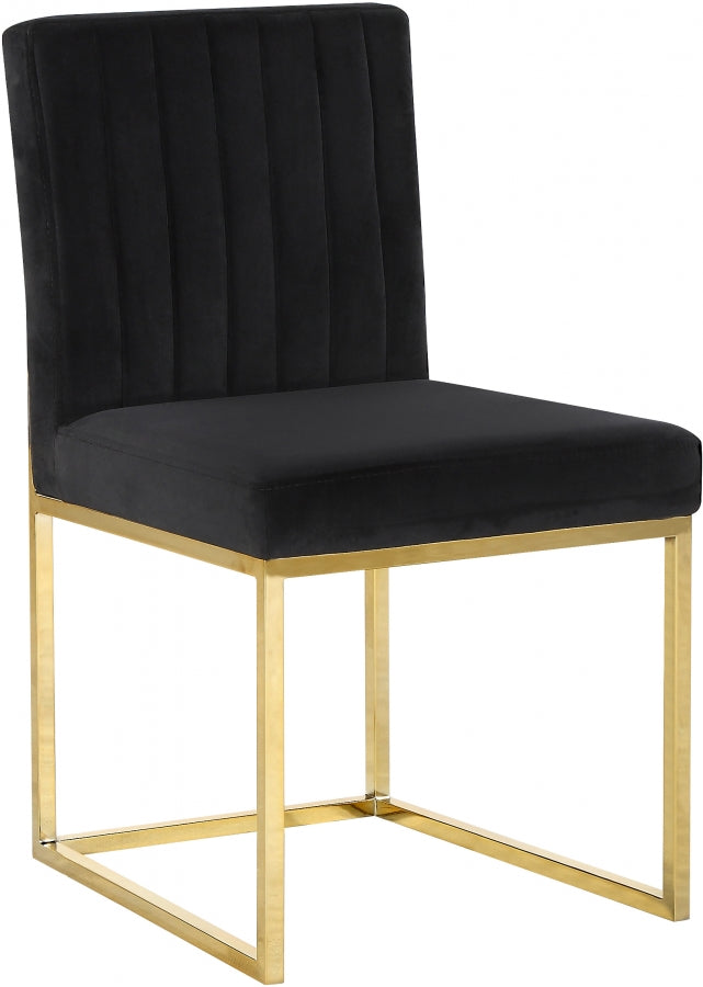 Chaise de salle à manger en velours Giselle