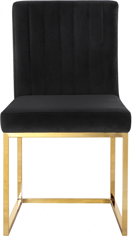 Chaise de salle à manger en velours Giselle