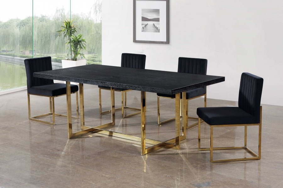 Chaise de salle à manger en velours Giselle