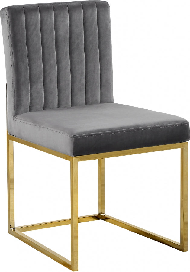 Chaise de salle à manger en velours Giselle