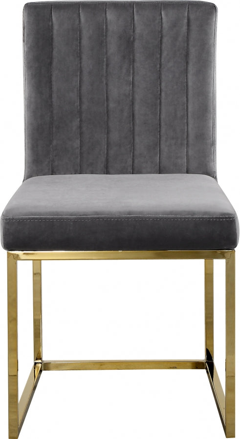 Chaise de salle à manger en velours Giselle