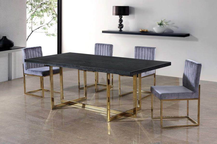 Chaise de salle à manger en velours Giselle