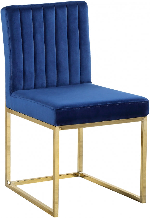 Chaise de salle à manger en velours Giselle