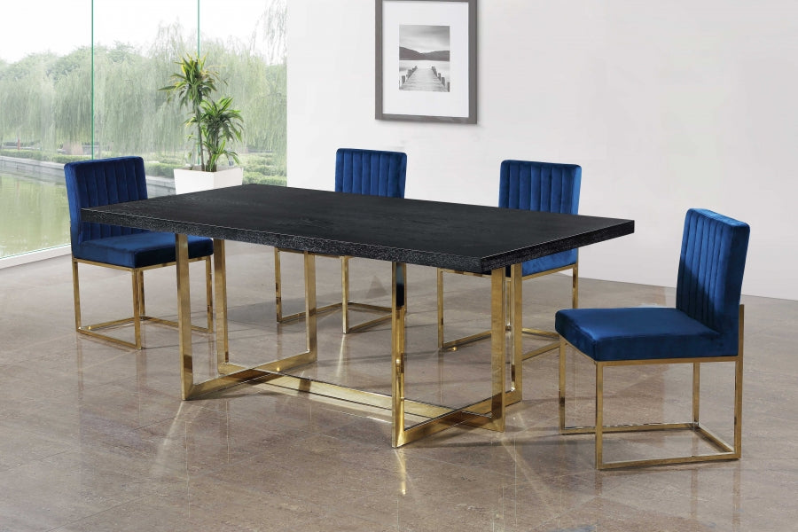 Chaise de salle à manger en velours Giselle