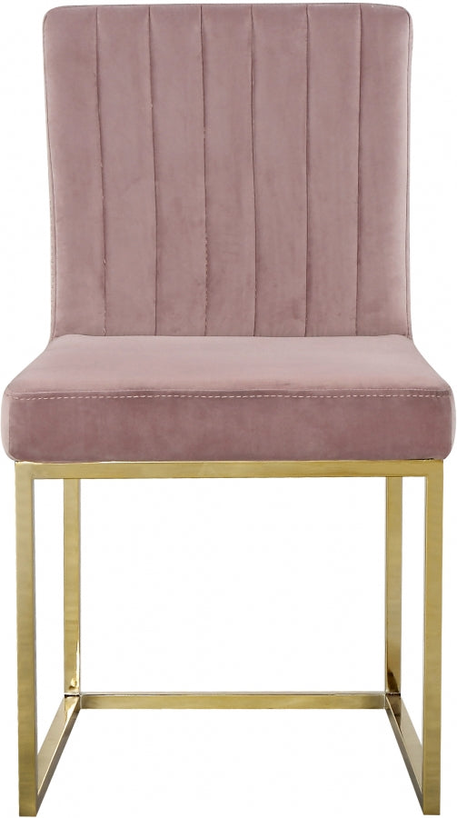 Chaise de salle à manger en velours Giselle