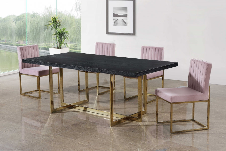 Chaise de salle à manger en velours Giselle