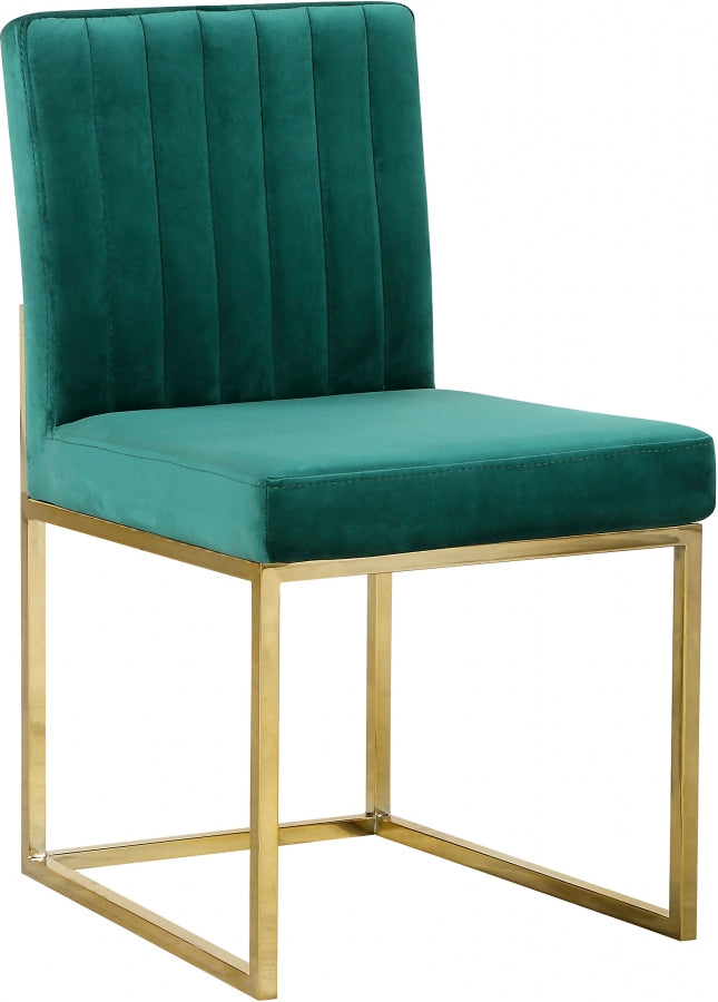 Chaise de salle à manger en velours Giselle