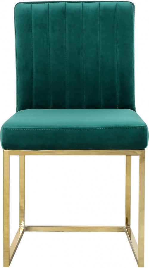 Chaise de salle à manger en velours Giselle