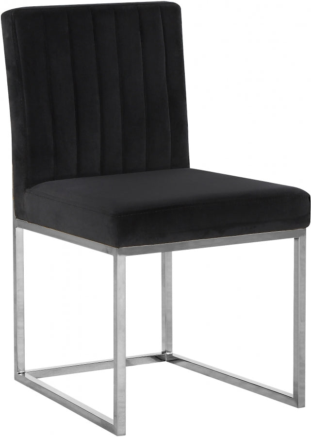 Chaise de salle à manger en velours Giselle