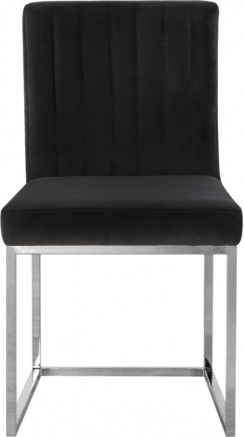 Chaise de salle à manger en velours Giselle