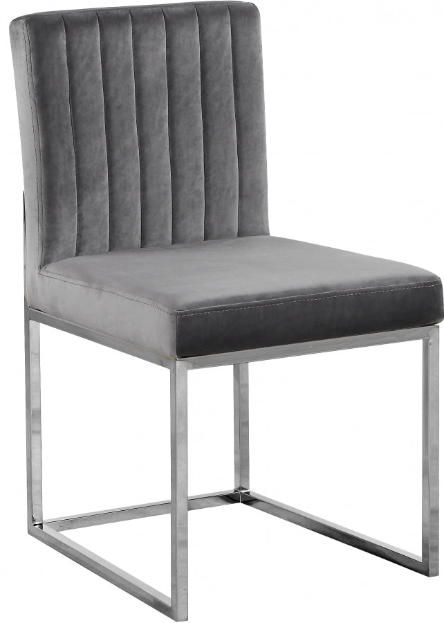 Chaise de salle à manger en velours Giselle