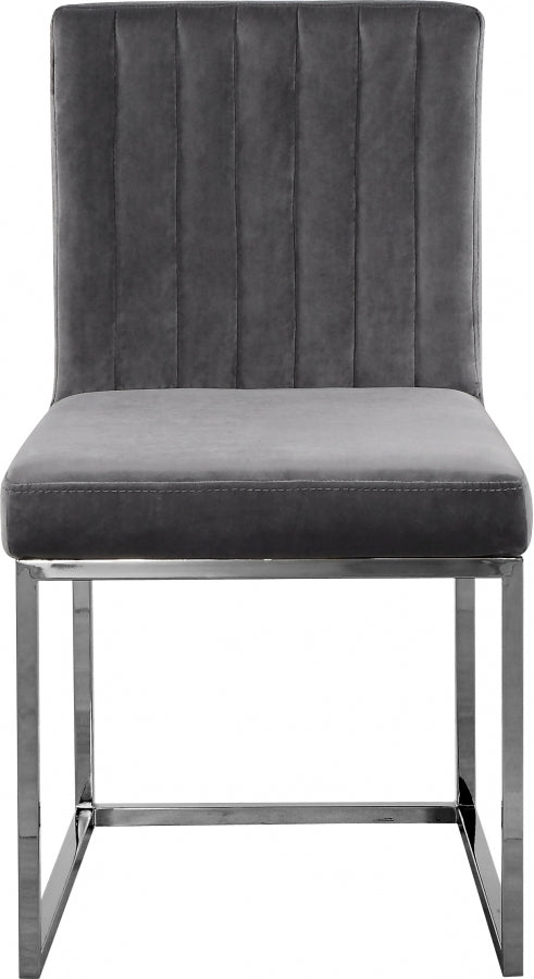 Chaise de salle à manger en velours Giselle