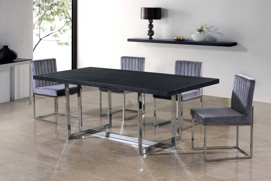Chaise de salle à manger en velours Giselle