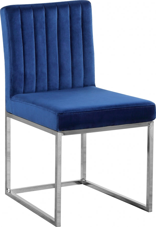 Chaise de salle à manger en velours Giselle