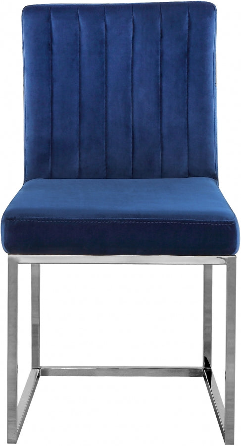 Chaise de salle à manger en velours Giselle