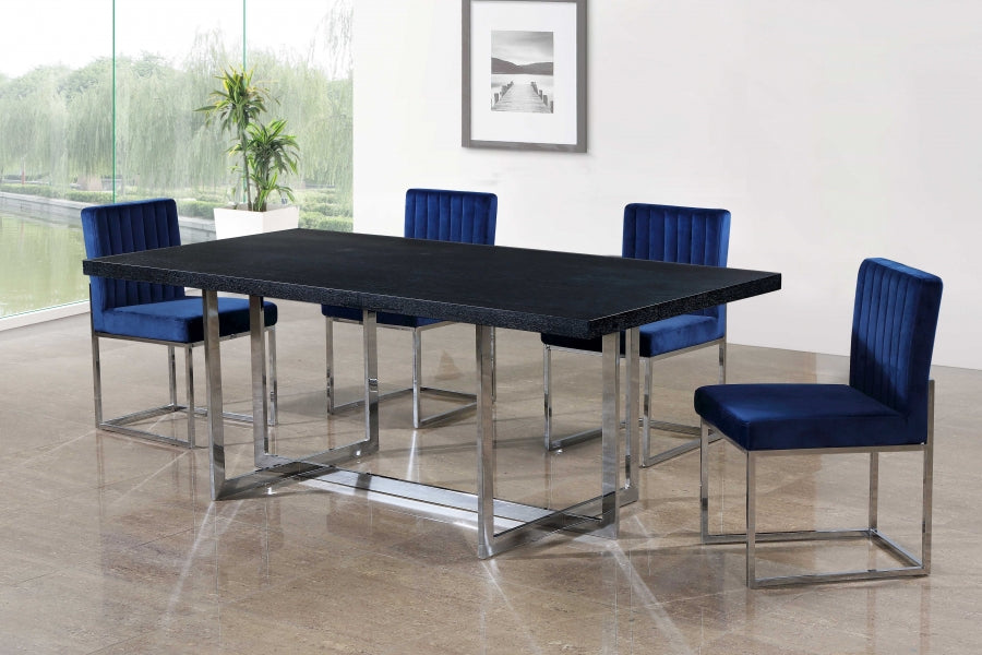Chaise de salle à manger en velours Giselle